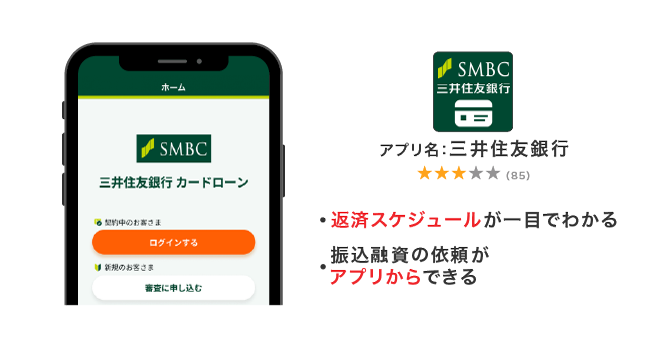 三井住友銀行カードローンのアプリ