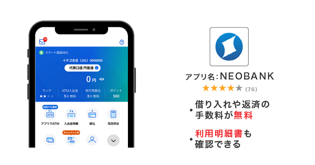 住信SBIネット銀行カードローンのNEOBANKアプリ