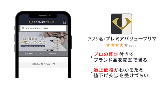 プレミアバリューフリマのアプリ