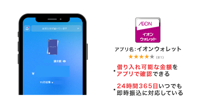 イオンカードのイオンウォレットアプリ